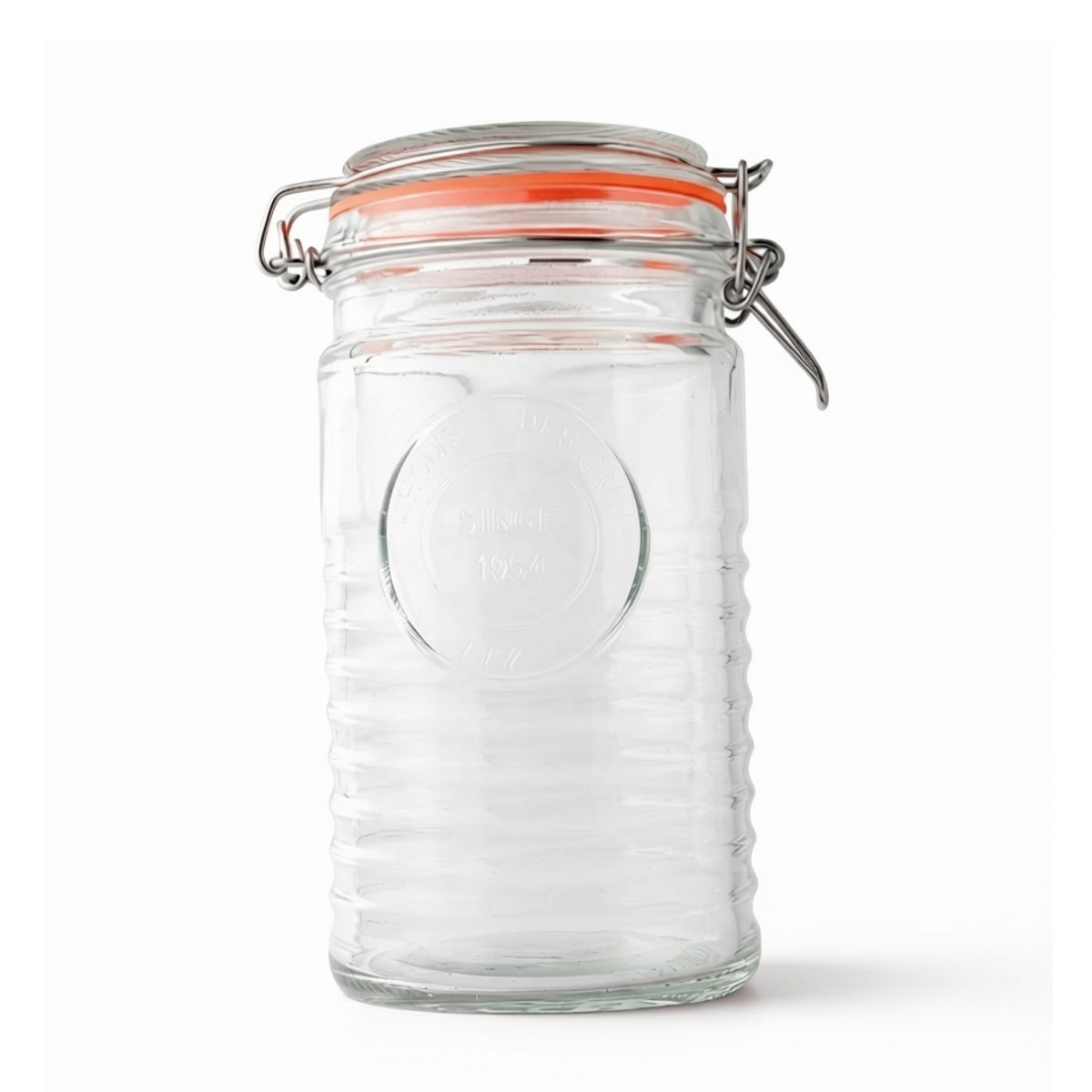 }Frasco de Vidrio Hermetico 1 L Allegra fondo blanco