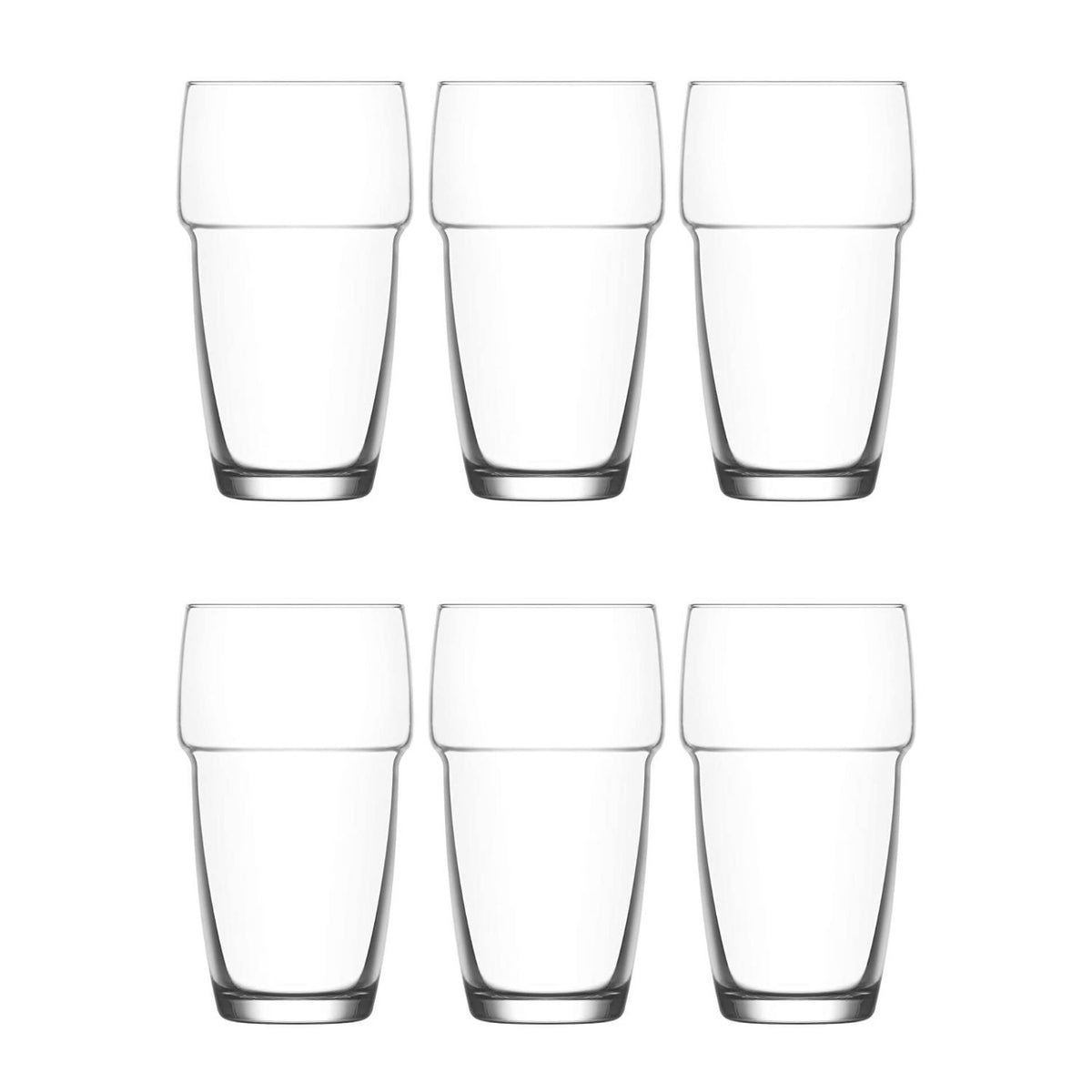 Set 6 Vasos Galata Apilable Bebidas Tragos 340mL Elegante