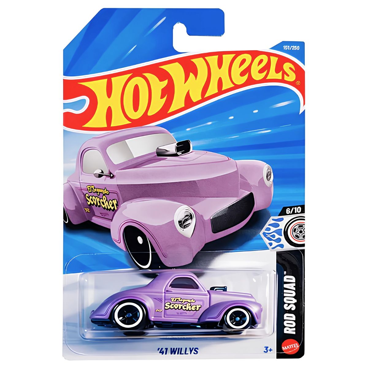 Hot Wheels Auto '41 Willys 153/250 Rod Squad fondo blanco | Disparo.cl