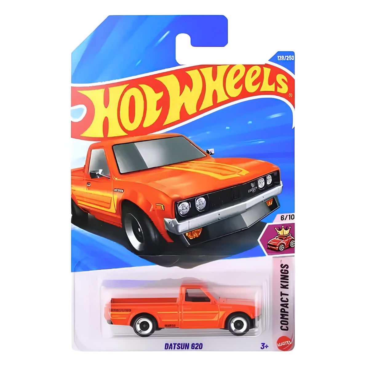 Hot Wheels Auto Datsun 620 128/250 Compact Kings Fondo blanco | Disparo.cl