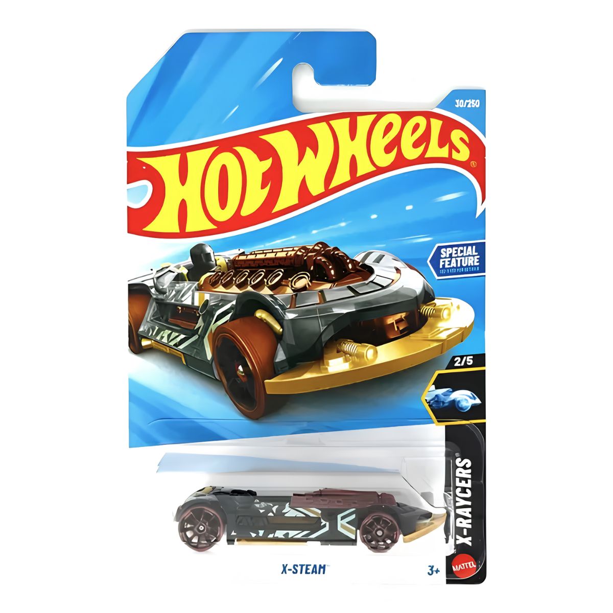 Hot Wheels Auto X-Steam 30/250 X-Raycers Fondo blanco | Disparo.cl