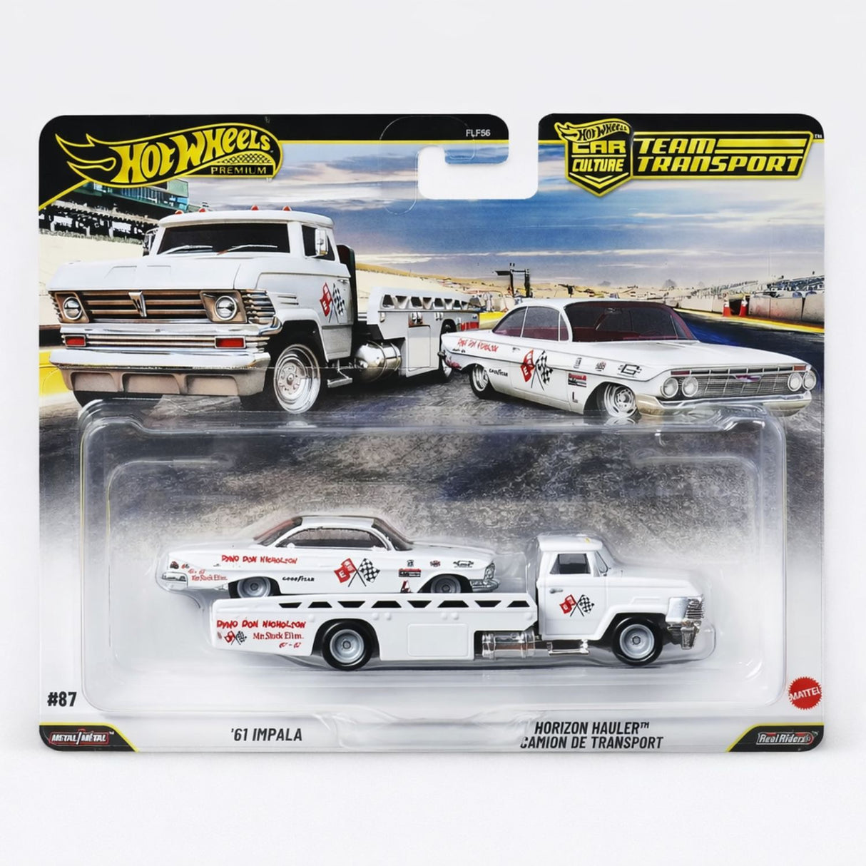 Hot Wheels Premium '61 Impala Horizon Hauler Team Transport | Disparo.cl