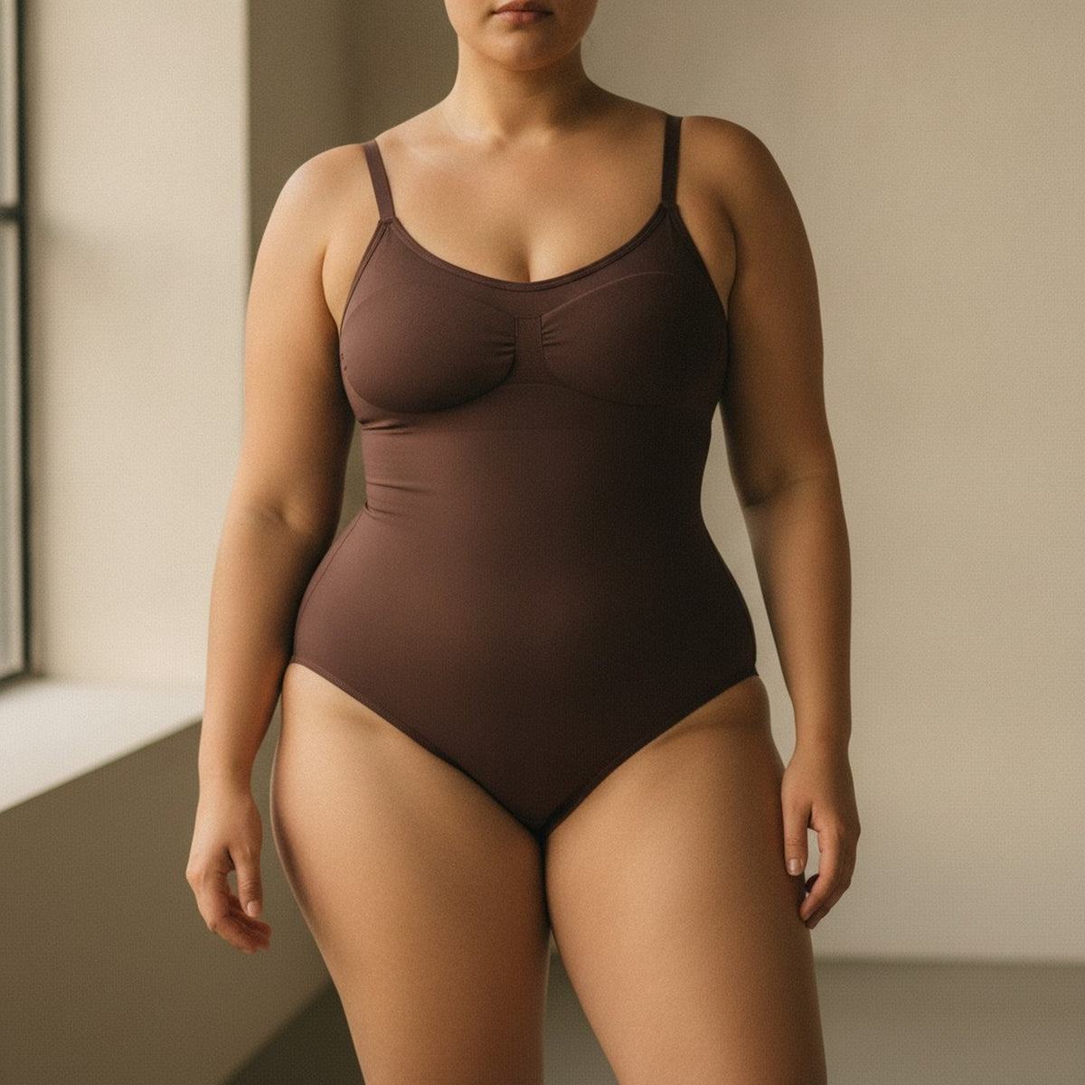 Body Calzón Moldeador Tirantes Café 3XL 4XL Madame Skin