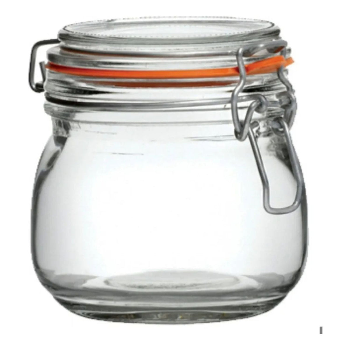 Frasco de Vidrio con Tapa Hermética 800ml Transparente