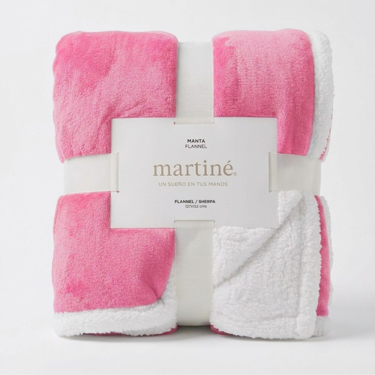 Manta Frazada Polar Sherpa 127x152cm Rosa Martine