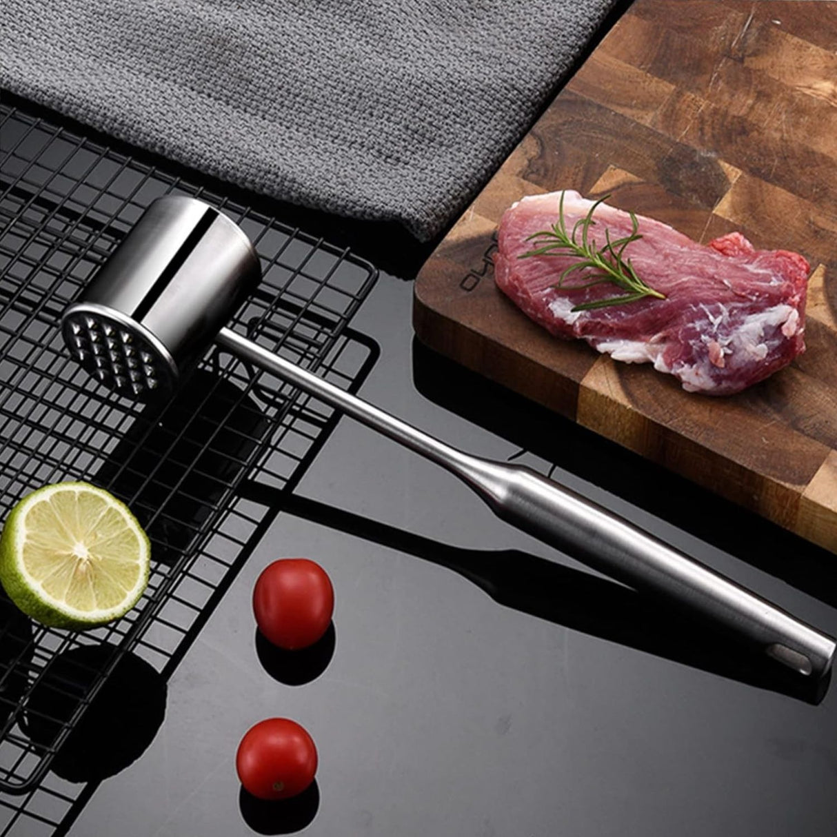 Martillo Ablandador De Carne Wens 28Cm Acero Inoxidable