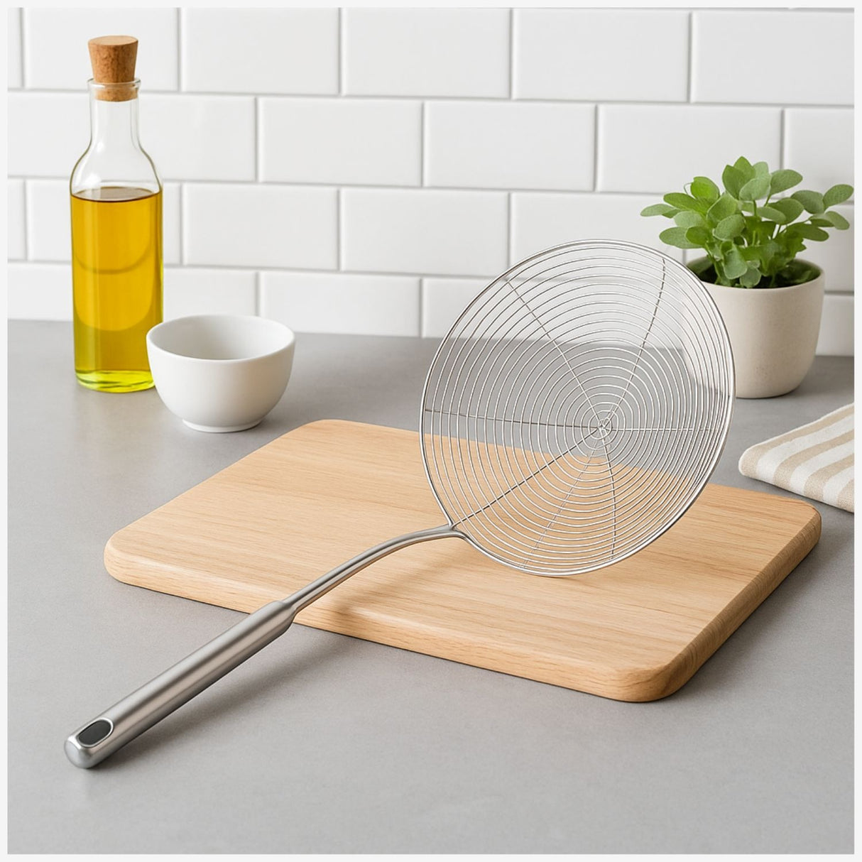 Colador Espumadera Wens Para Freír 20cm Acero Inoxidable