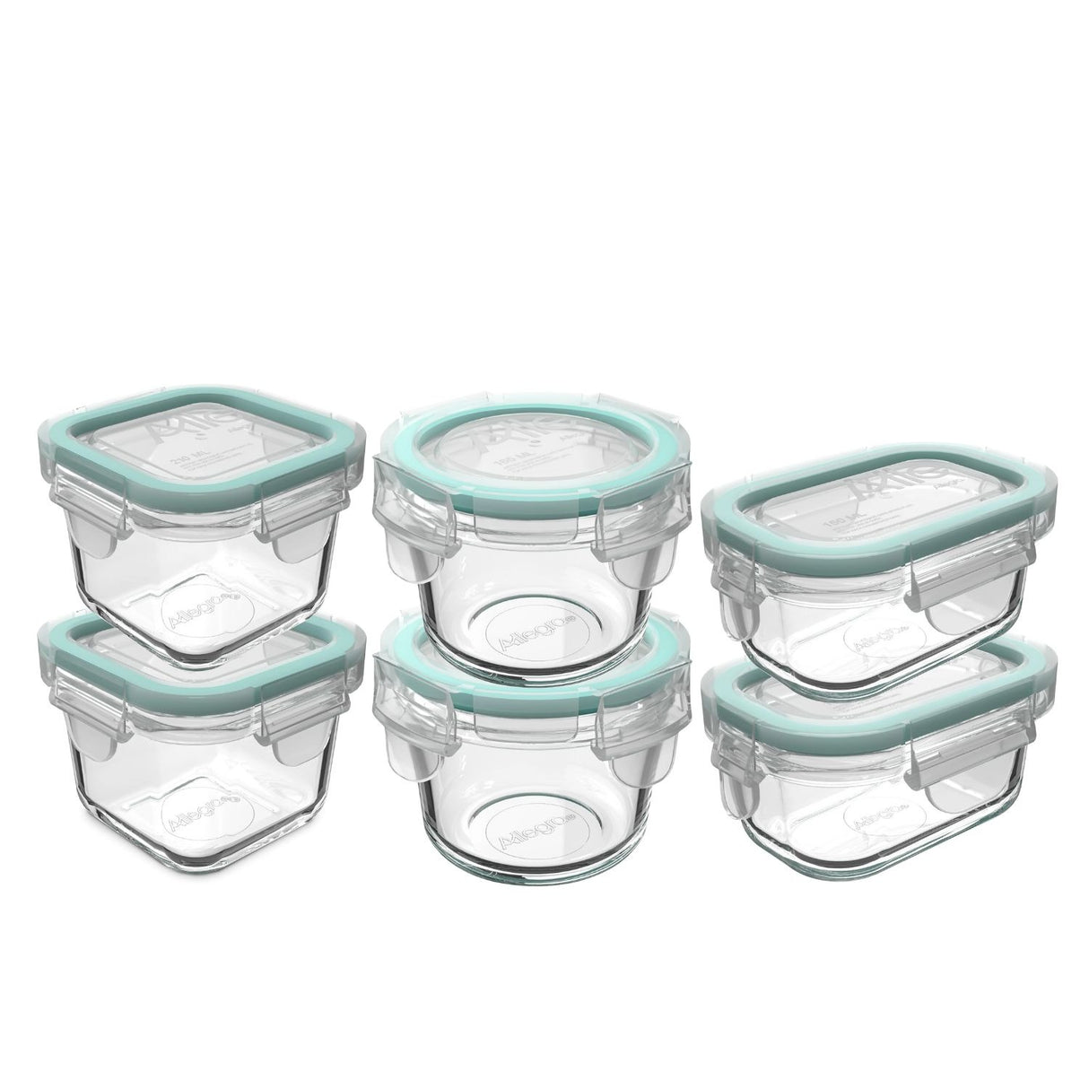 Set 6 Contenedores Hermeticos Allegra Recipiente De Vidrio