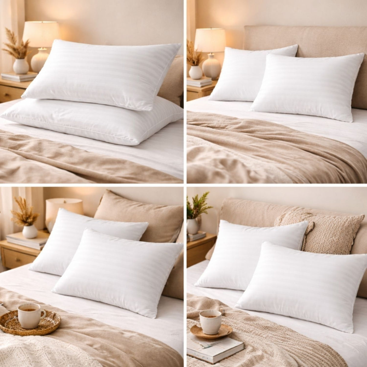 Set 4 Almohadas Estandar Martiné 50x70cm Poliester