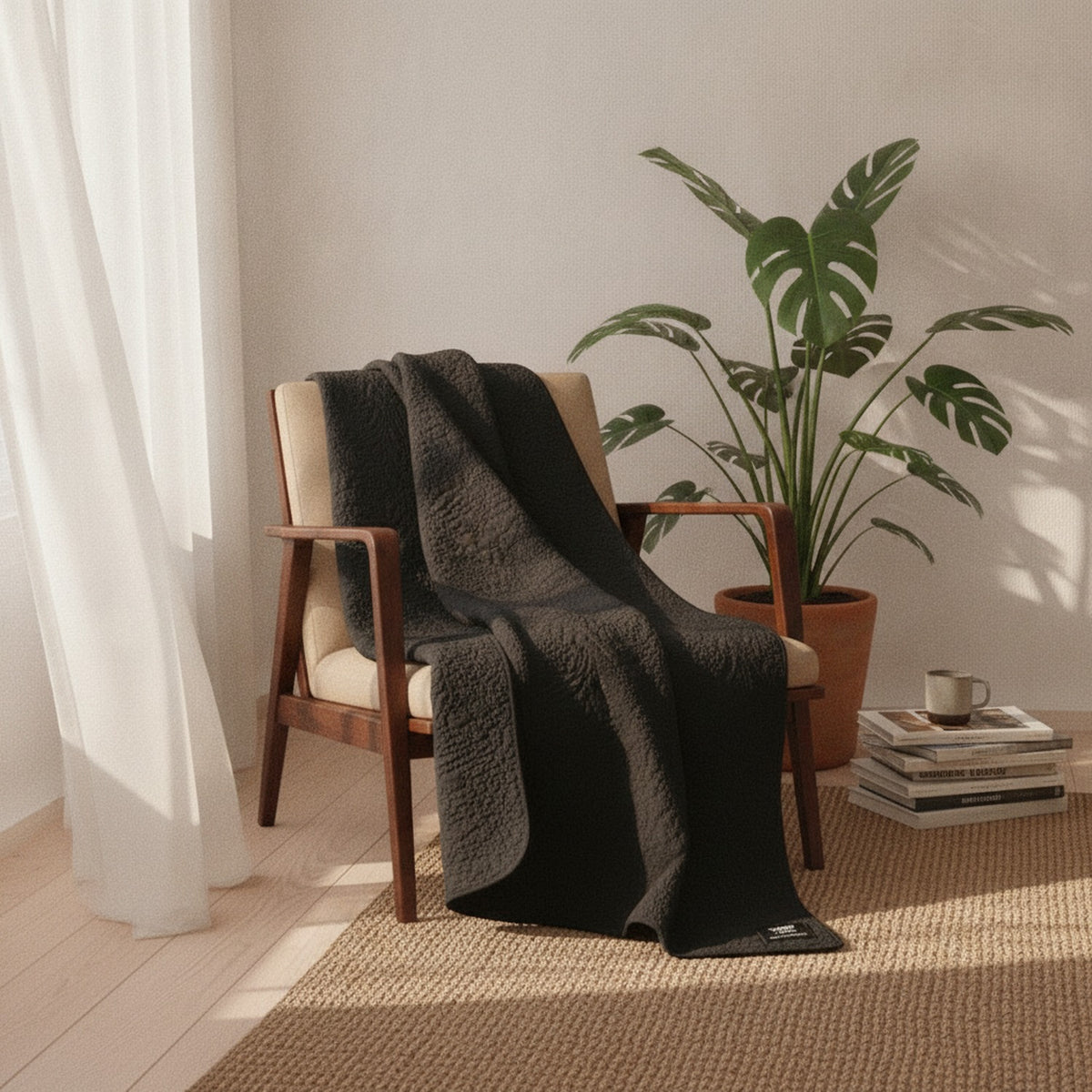 Cubrecama Quilt 2 Plazas Negro Wonder Collection Martine