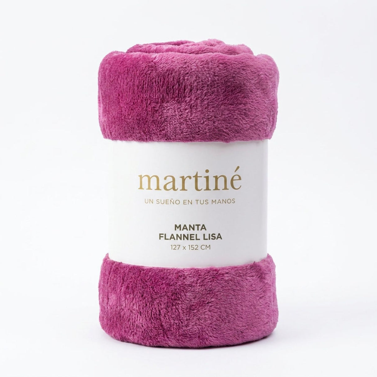 Manta Frazada Polar Flannel Lisa Fucsia Brillante Martine 127x152cm