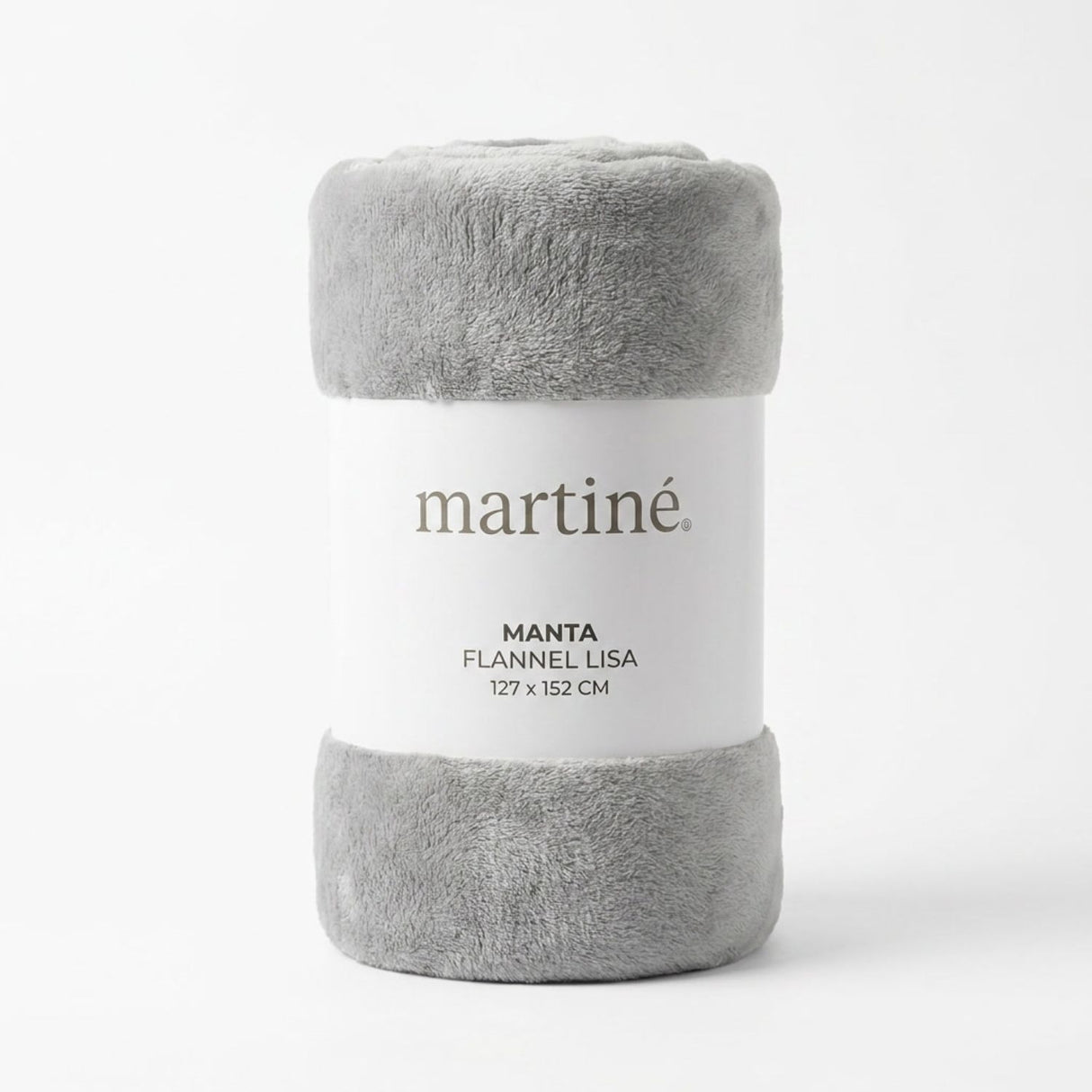 Manta Frazada Polar Flannel Lisa Gris Palido Martine 127x152cm