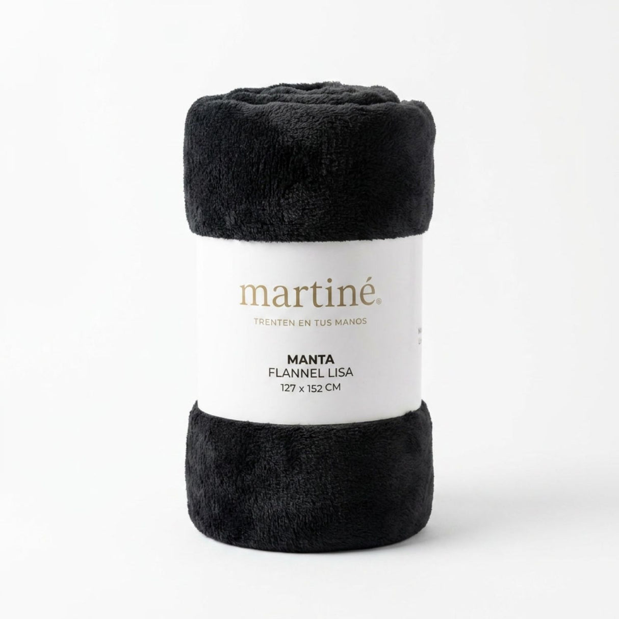 Manta Frazada Polar Flannel Lisa Negro Martine 127x152cm