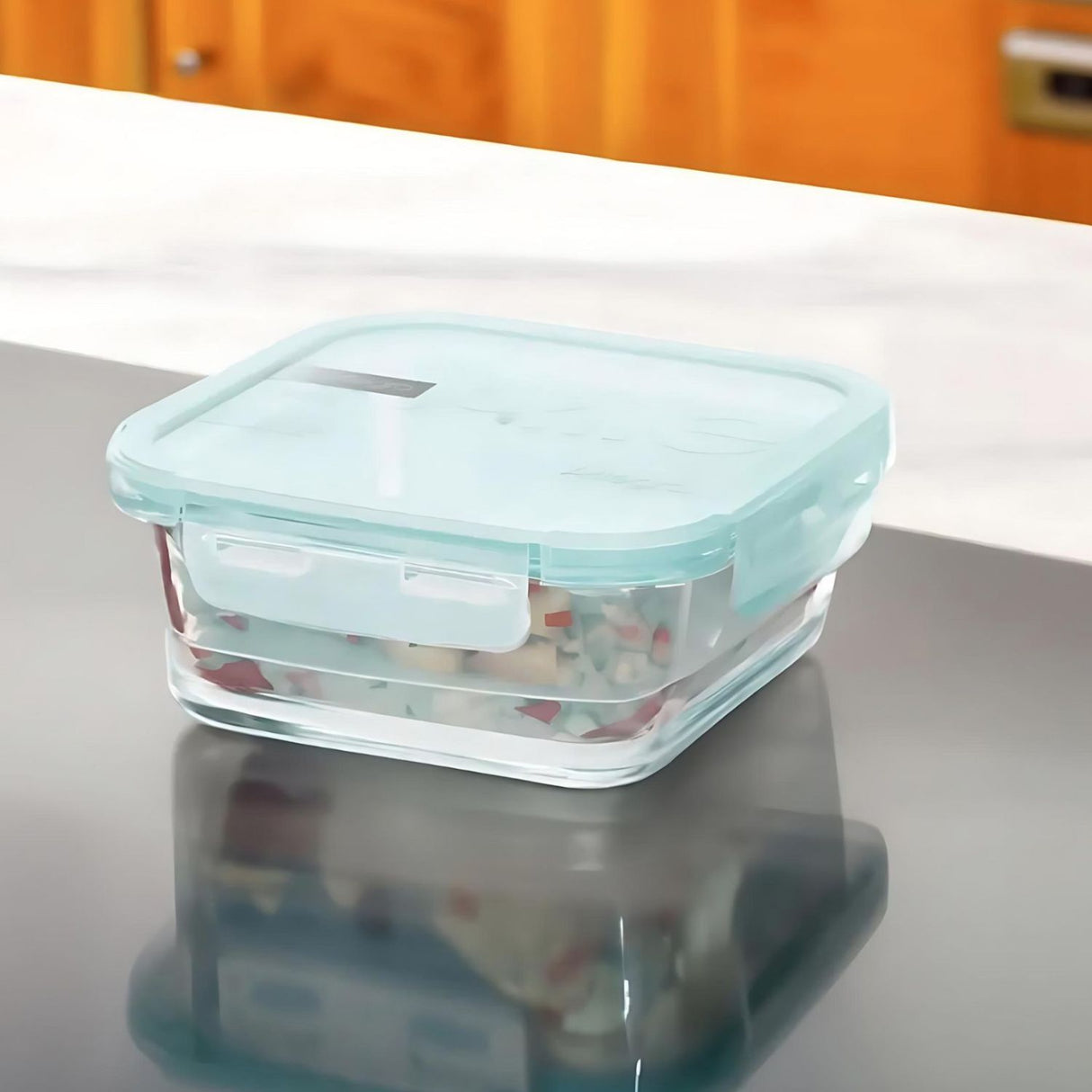 Contenedores Vidrio Allegra Herméticos Set 6 Formas Mixtas. Conserva tus alimentos con seguridad. ¡Resistentes y prácticos para uso diario!-4