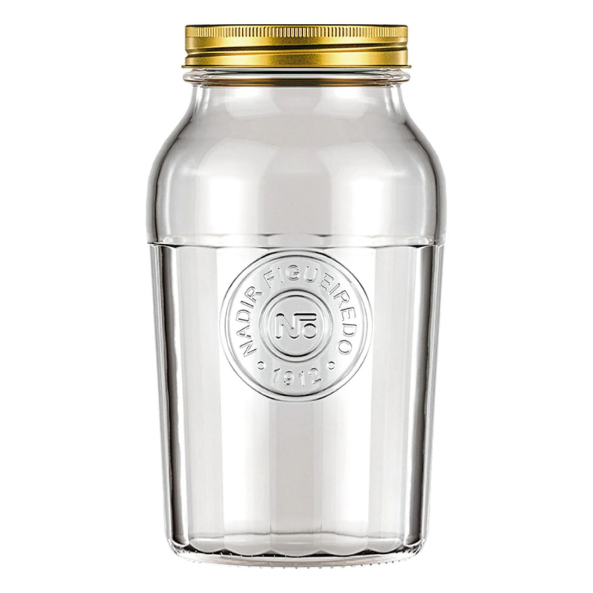 Frasco Americano Vintage Vidrio de 1500ml Estilo Retro Dorado | Disparo.cl