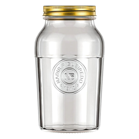 Frasco Americano Vintage Vidrio de 1500ml Estilo Retro Dorado-1