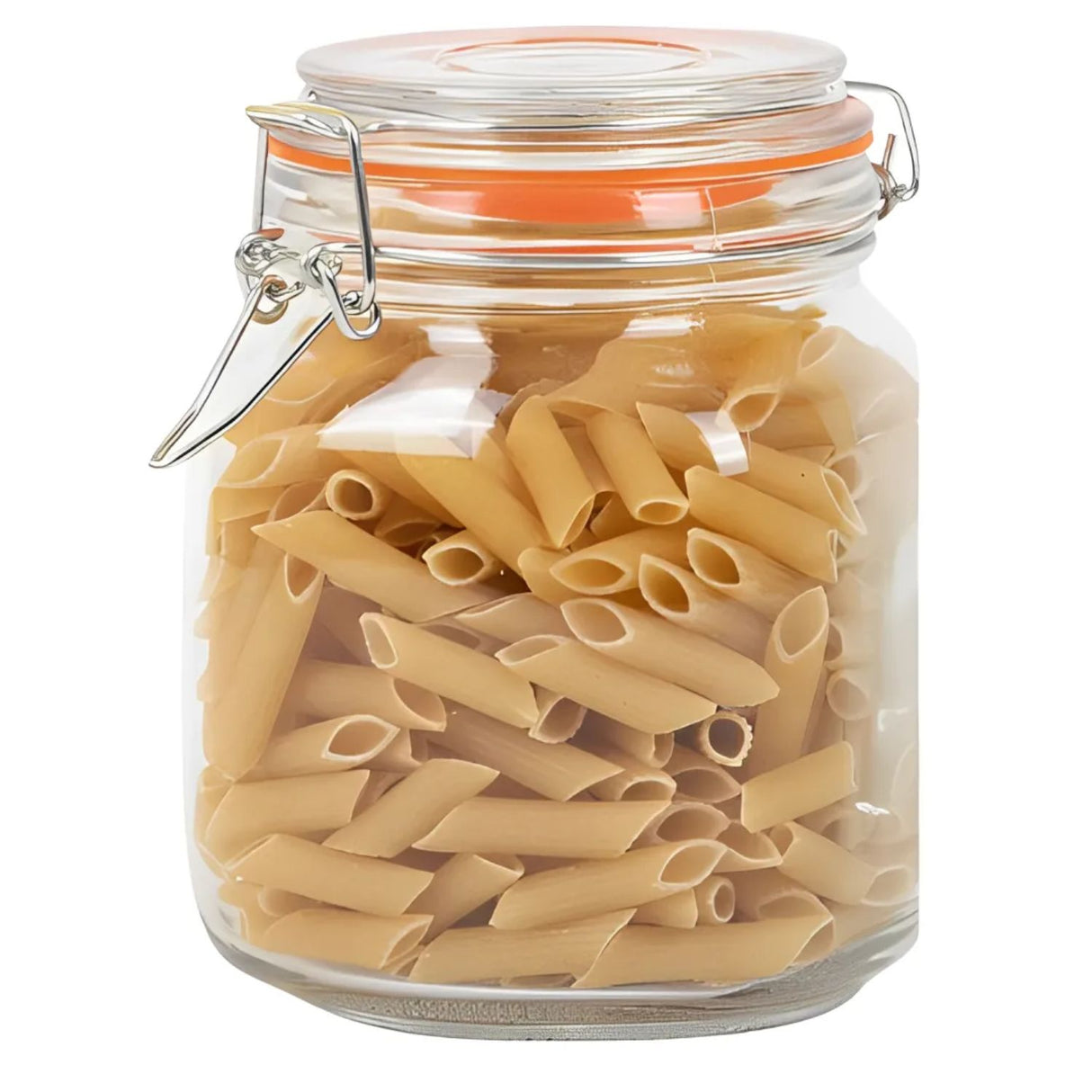 Frasco de Vidrio con Tapa Hermética 1 Litros Transparente-2