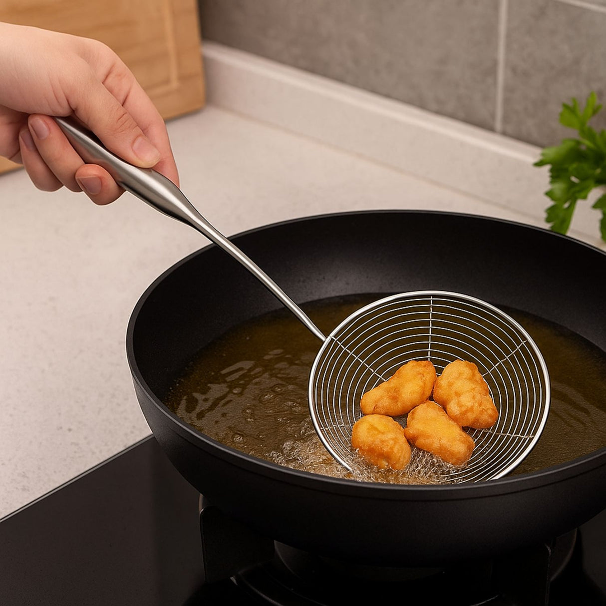 Colador Espumadera Wens Para Freír 14cm Acero Inoxidable-1-3