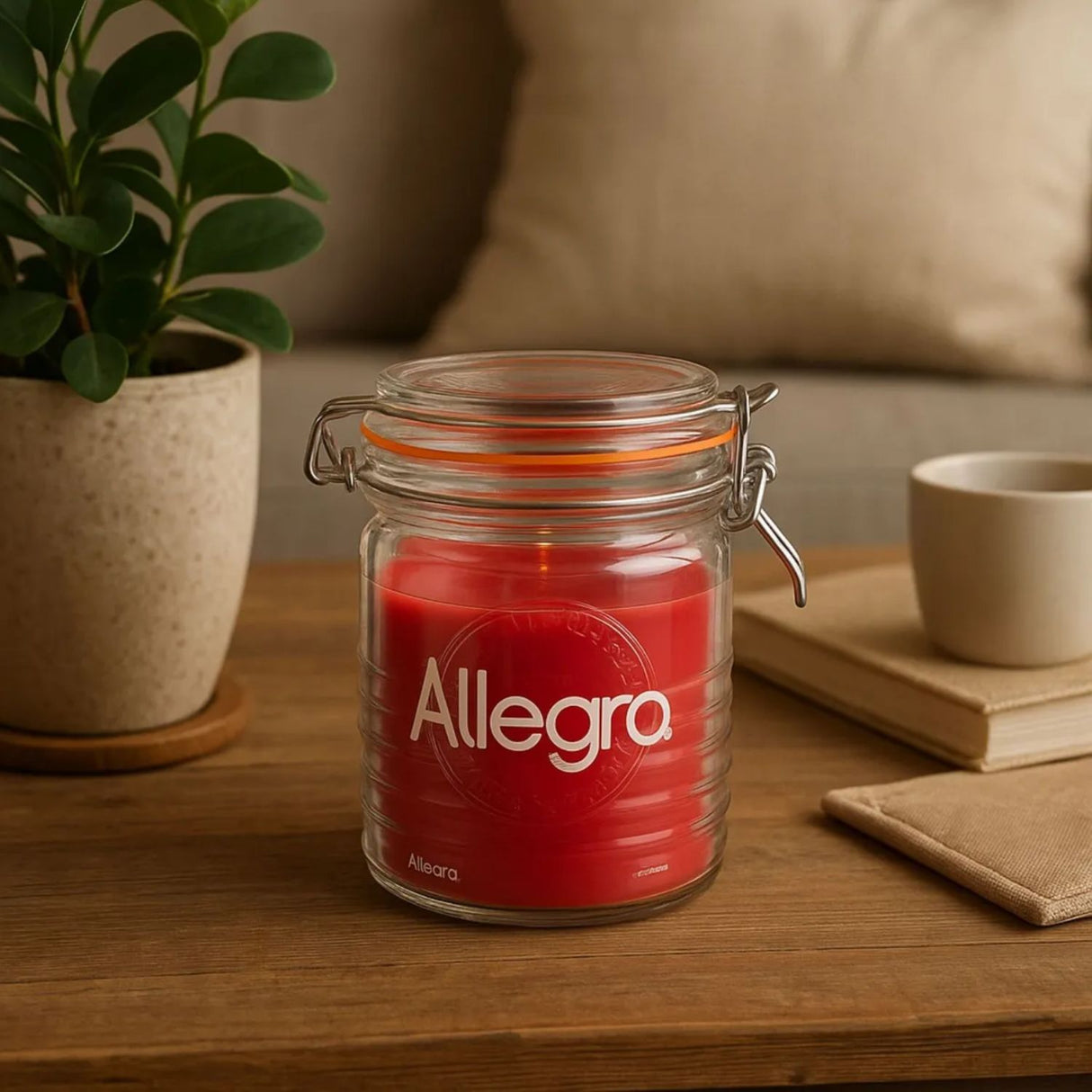 Set 2 Frascos Con Tapa De Vidrio Hermetica De 750mL Allegra. Perfectos para conservar tus alimentos frescos. ¡Compra ahora y organiza tu cocina!-1-2