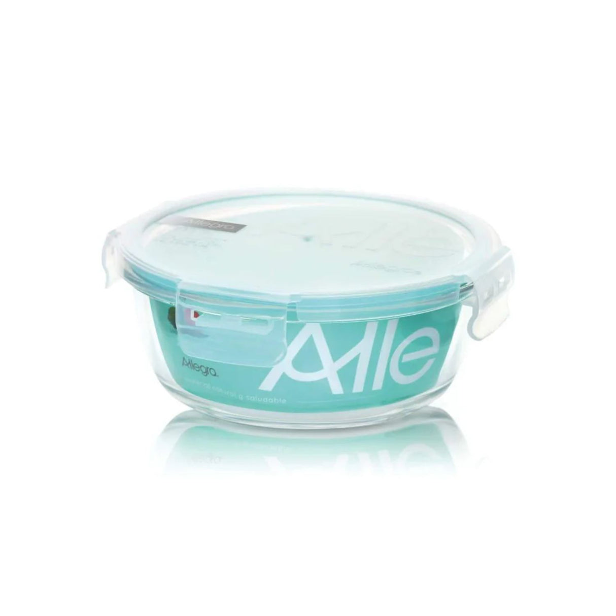 Set 48 Contenedores Hermetico Vidrio Redondo 370mL Allegra. Perfectos para conservar frescura y evitar derrames. ¡Compra ahora y organiza tu cocina!-1-2