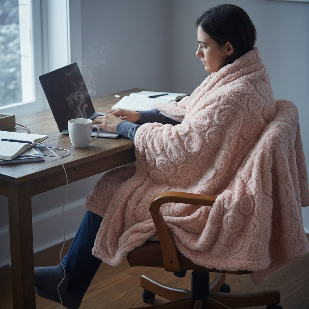 Manta Jacquard Polar Sherpa Martiné Blanco Camel 127x152 cm. Manta cálida y suave con diseño acogedor ideal para complementar cualquier ambiente. ¡Compra ahora!-4
