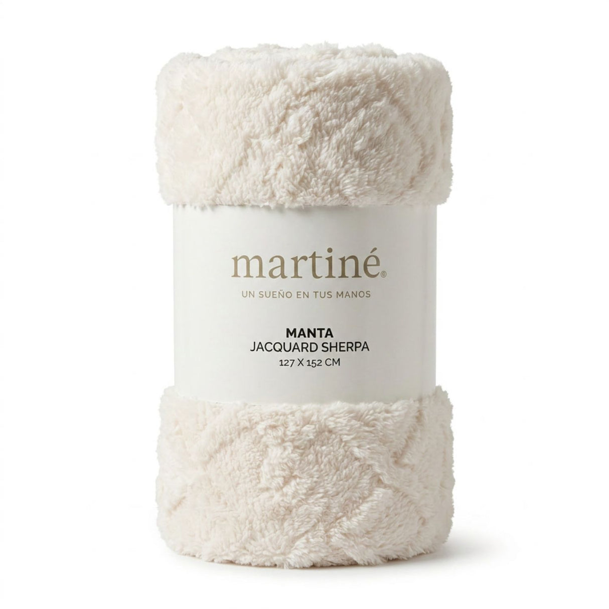 Manta Jacquard Polar Sherpa Martiné Blanco Invierno 127x152 cm. Suavidad y abrigo ideal para disfrutar en casa con estilo y máxima comodidad. ¡Aprovecha hoy!-1