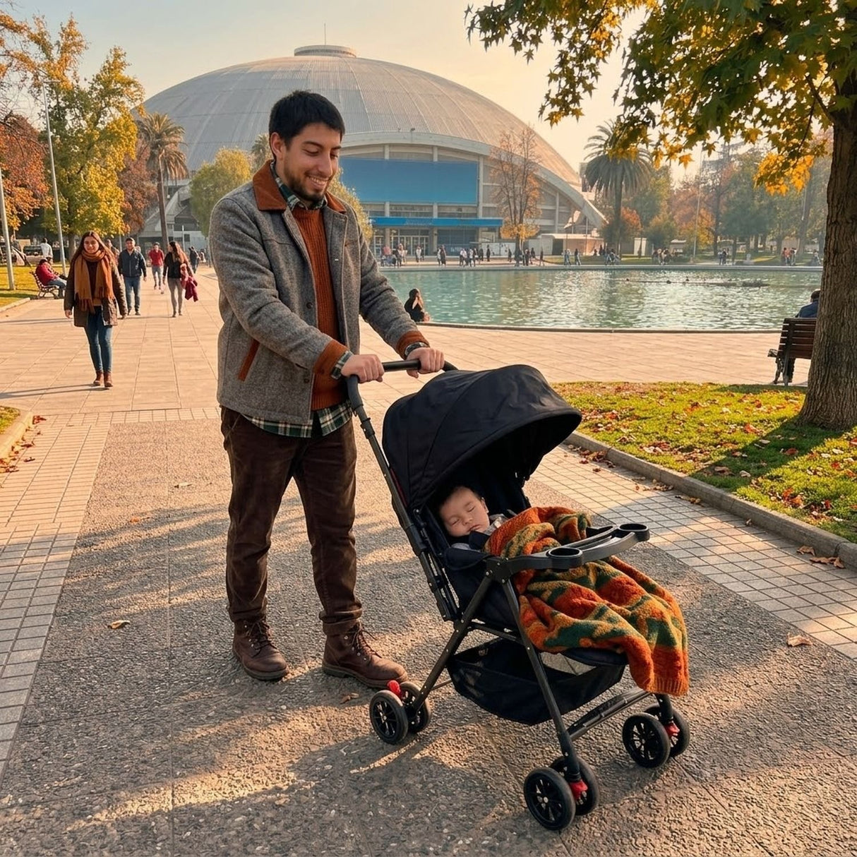 Coche Bebé Infantes Plegable Acero 12kg Silla Paseos Cochecito