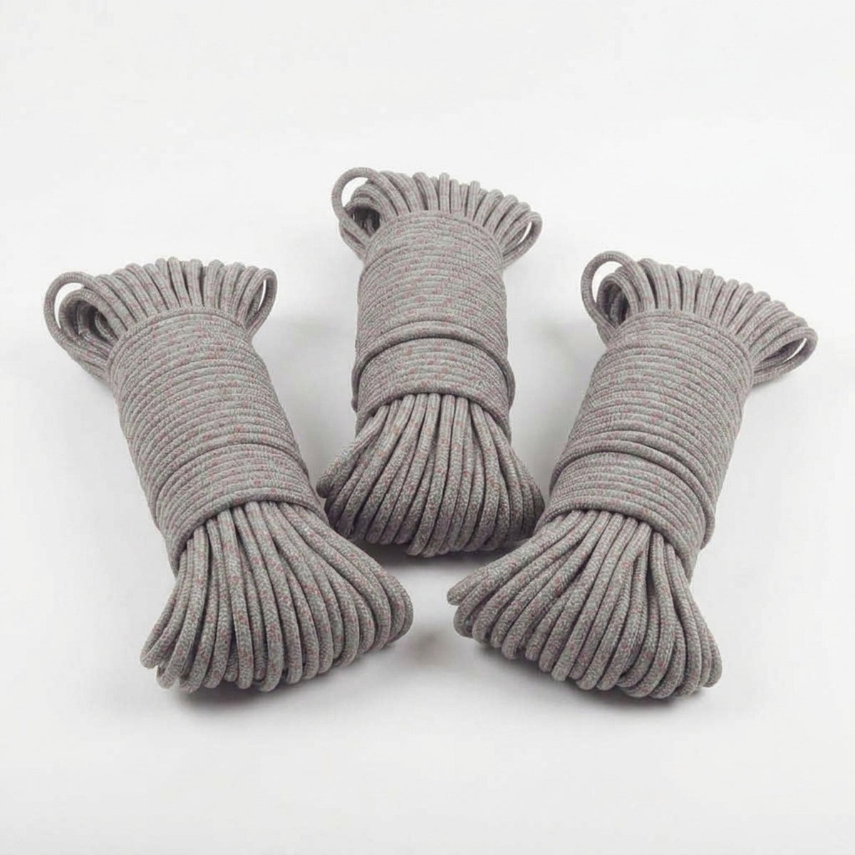 Set 3 Cuerdas Resistentes 5mm 30 Metros Gris