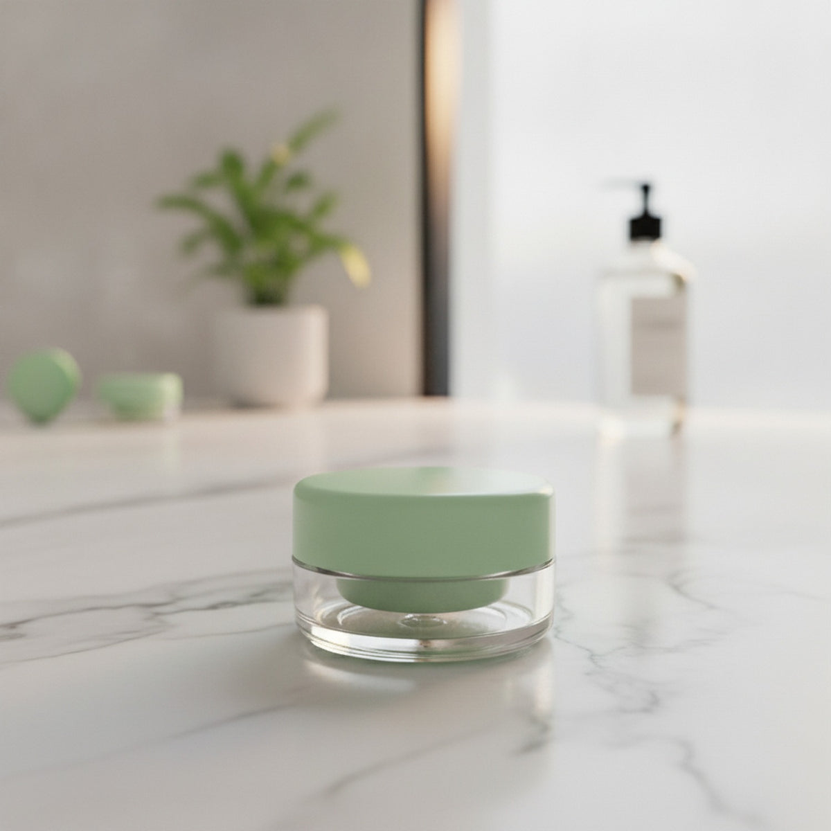 Set 7 Piezas Viajero Frascos 50ml Cremas Verde