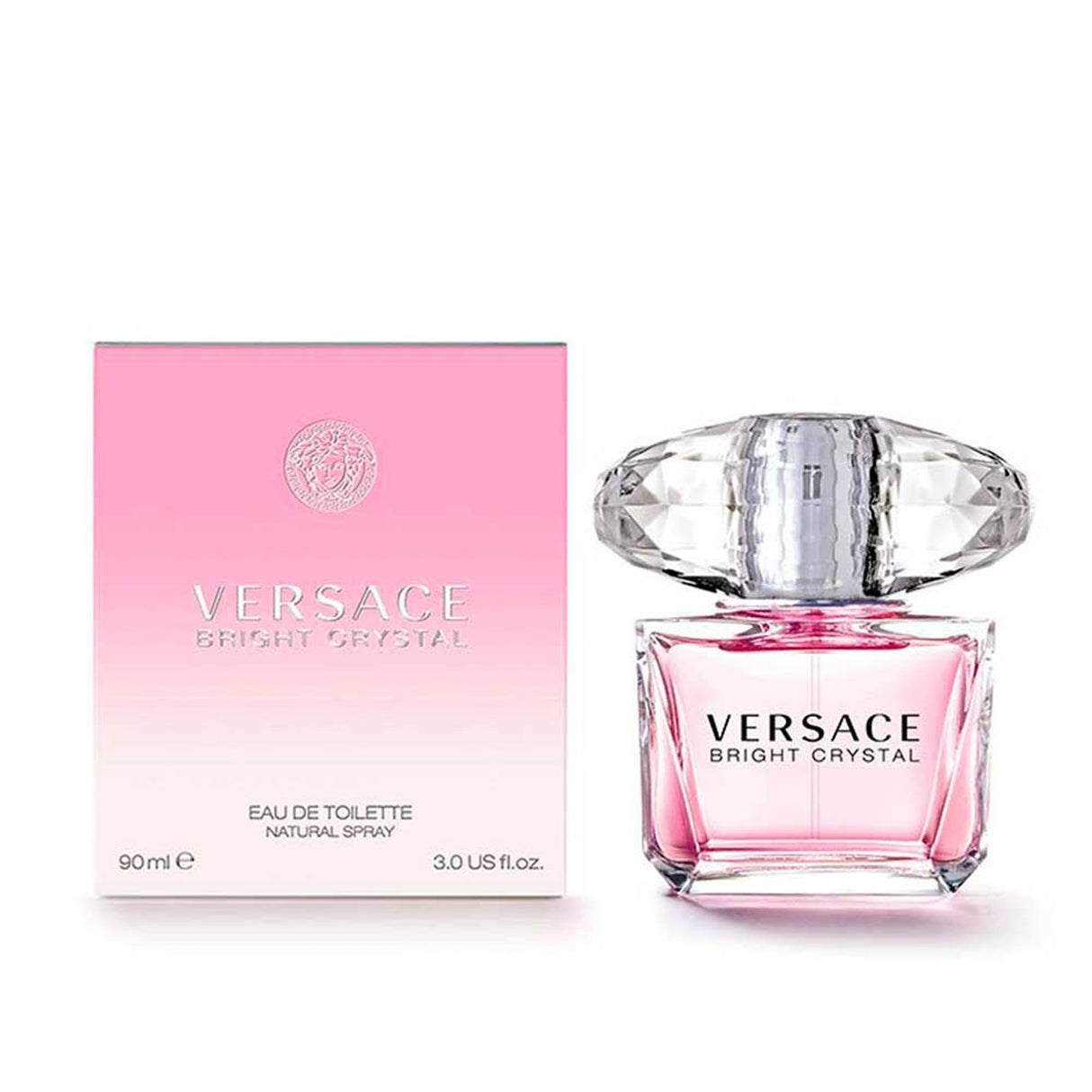 Versace Bright Crystal EDT 90ML Mujer, una fragancia fresca y floral que resalta tu elegancia. ¡Descúbrelo ahora y deslumbra con tu aroma!-1