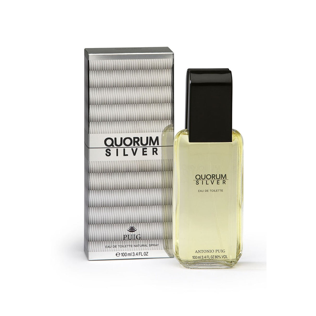 Puig Quorum Silver EDT 100Ml Hombre. Fragancia fresca y sofisticada para el hombre moderno. ¡Descúbrelo y marca la diferencia hoy!-1