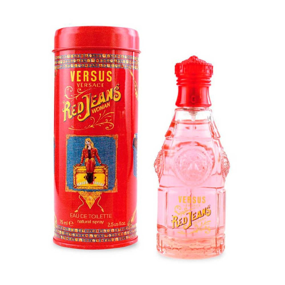 Versace Red Jeans EDT 75Ml Mujer, una fragancia fresca y vibrante que resalta tu personalidad. ¡Descúbrelo ahora y deslumbra con tu aroma!-1