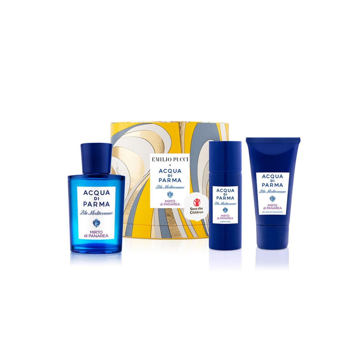 Acqua Di Parma Blu Mediterráneo Mirto Di Panarea Edt 75 + 40 Bl + 50 Gel Ducha. Disfruta de una experiencia aromática única. ¡Compra ahora y revitaliza tu rutina!-1
