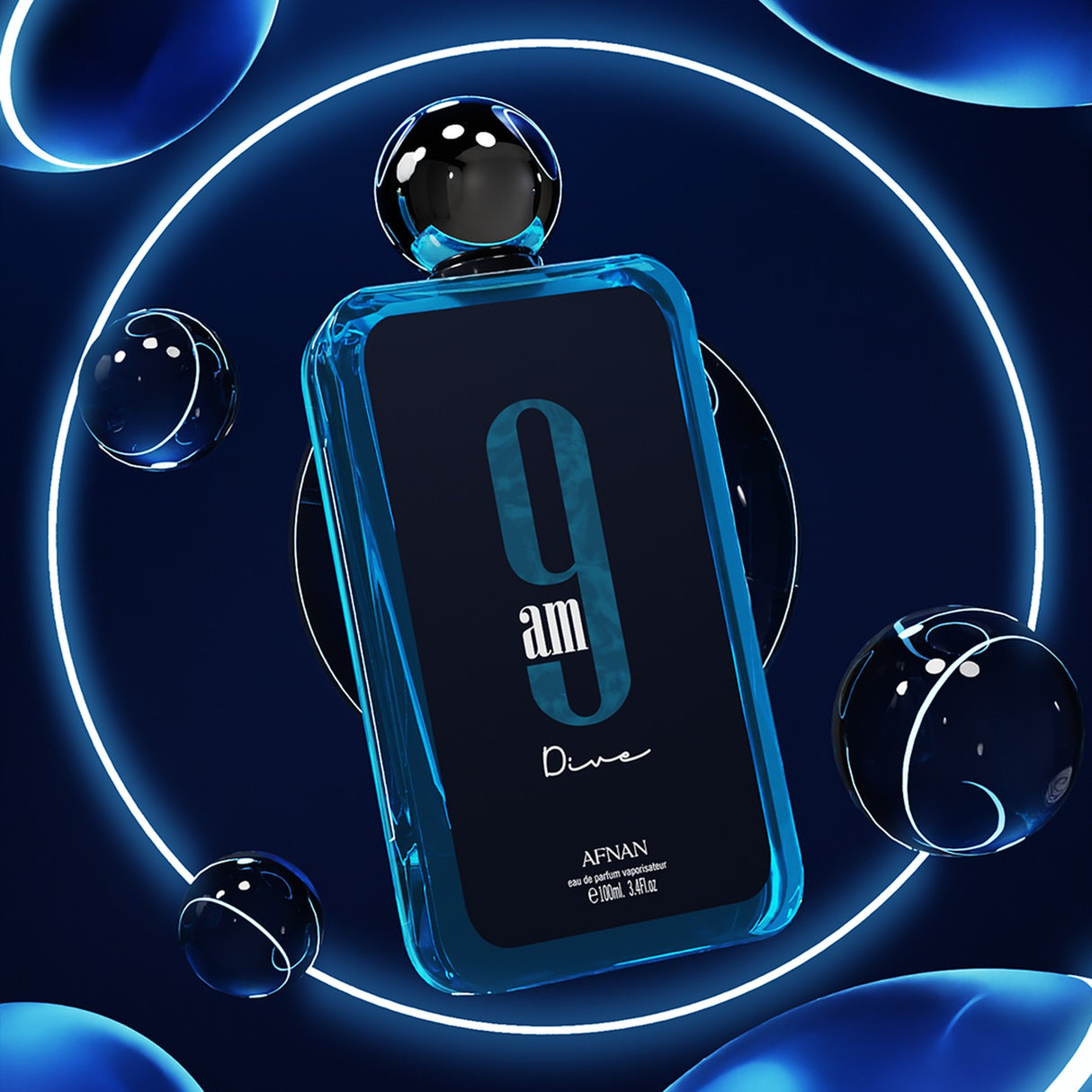 Afnan 9 Am Dive Edp 100 Ml Unisex, una fragancia fresca y envolvente para cualquier ocasión. ¡Descúbrela y revitaliza tu aroma hoy!-2