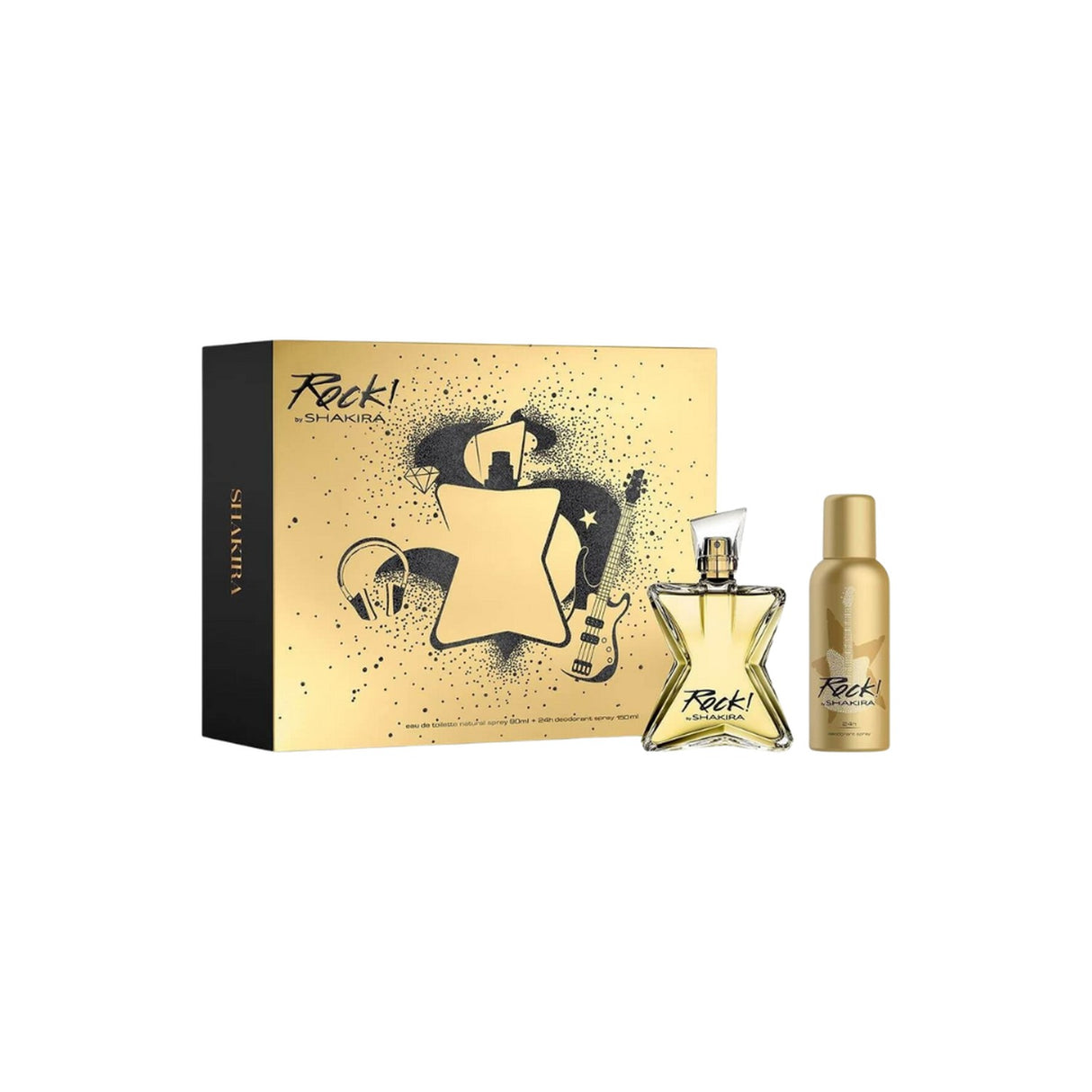 Shakira Rock Estuche Edt 80ml + Deo 150ml Mujer. Perfume y desodorante que realzan tu esencia. ¡Descúbrelo ahora y siente la energía!-1