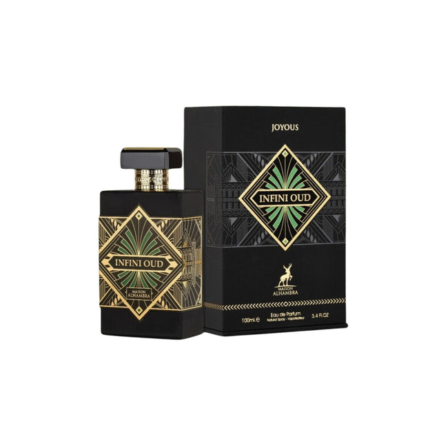 Alhambra Infini Oud Joyous Edp 100ml Unisex. Perfume unisex con notas exóticas que te envuelven en elegancia. ¡Descúbrelo ahora y destaca tu esencia!-1