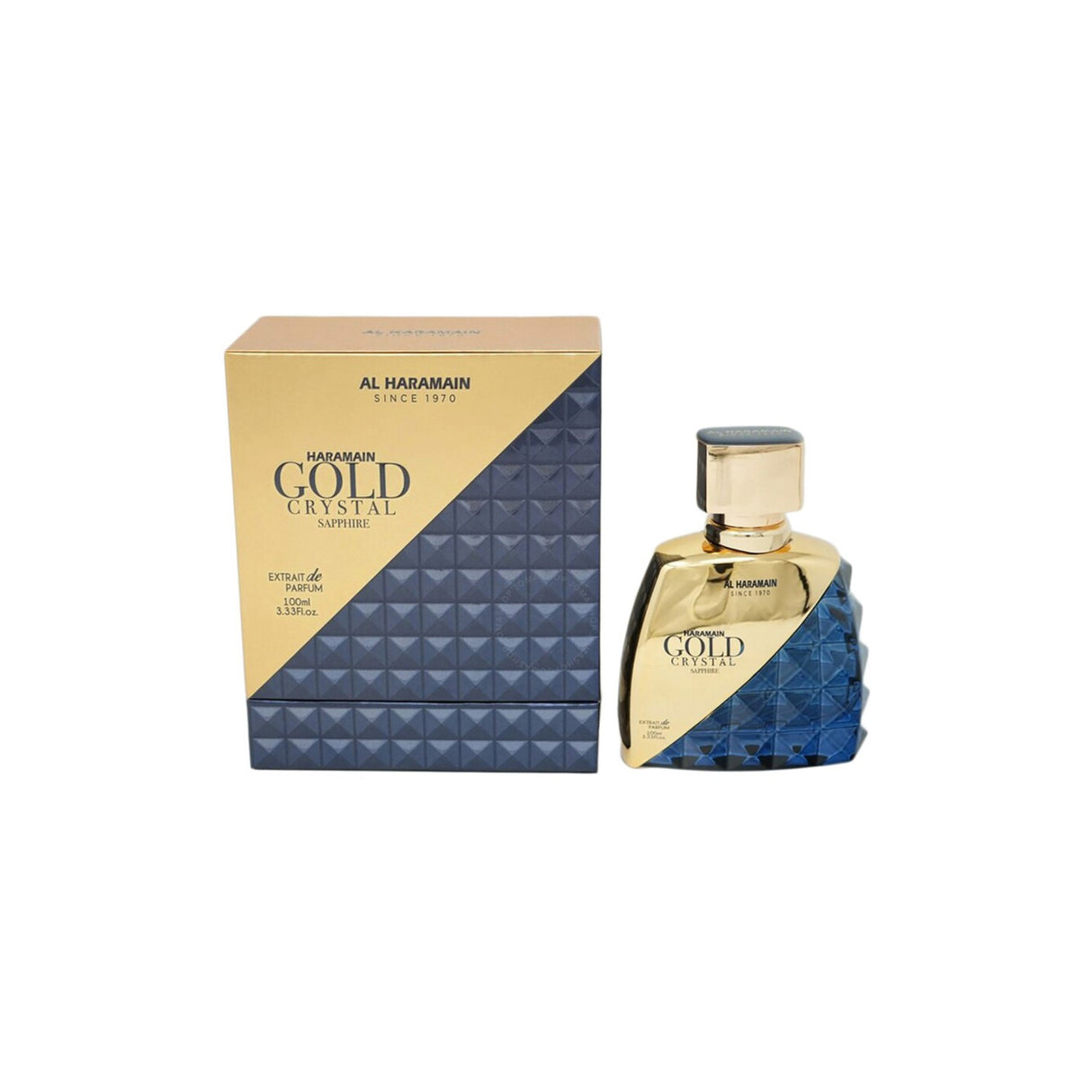 Al Haramain Gold Crystal Sapphire Extrait De Parfum 100 Ml Unisex. Fragancia lujosa y duradera para todos. ¡Descúbrelo ahora y deslumbra!-1