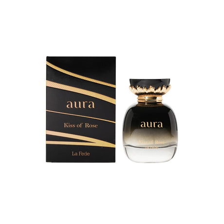 Khadlaj La Fede Aura Kiss Of Rose Edp 100 Ml Mujer. Perfume floral y seductor que realza tu esencia. ¡Descúbrelo ahora y enamórate!-1