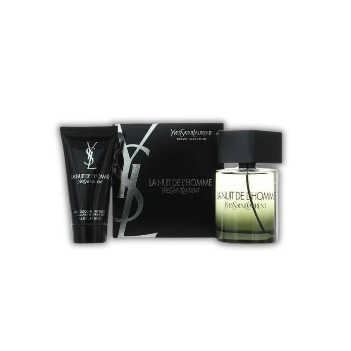Yves Saint Laurent La Nuit De L' Homme Edt 100 Ml + Sg 50 Ml Set 2 Pcs. Perfume seductor y gel de ducha para un aroma irresistible. ¡Compra ahora y deslumbra!-1
