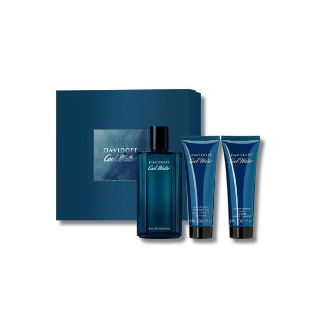Davidoff Cool Water Men Edt 125 Ml + Shower Gel 75 Ml + After Shave 75 Ml Set 3 Pcs. Disfruta de una fragancia fresca y completa. ¡Compra ahora y revitaliza tu rutina!-1-1-1-1-1
