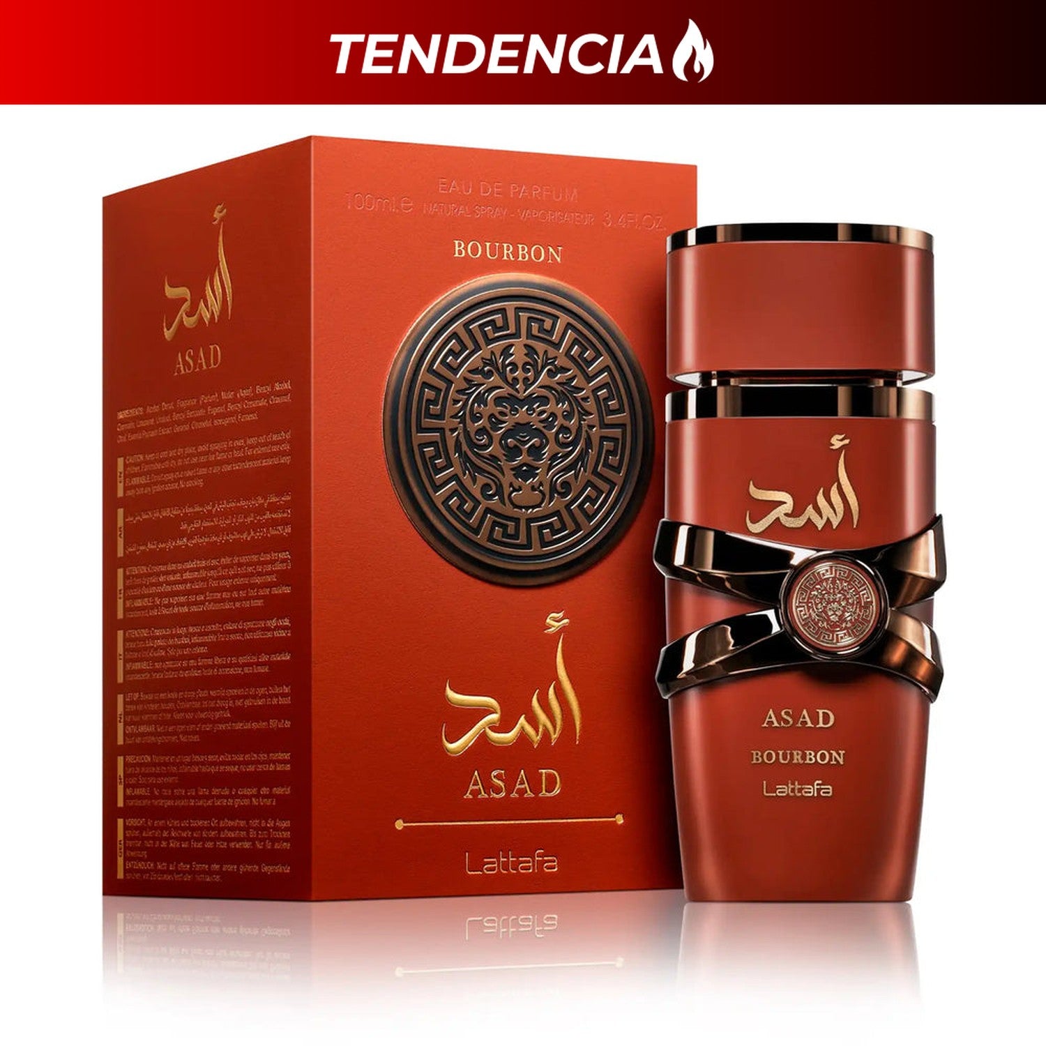 Lattafa Asad Bourbon EDP 100 ML (H) ofrece una fragancia intensa y seductora. Perfecto para destacar tu personalidad. ¡Descúbrelo ahora!-1-1-1-1-1