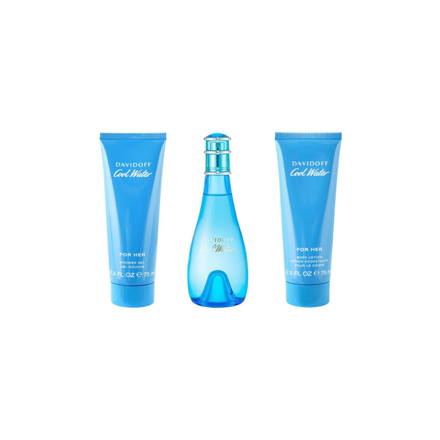 Davidoff Cool Water Women Set Edt 100 Ml + 75 Ml + Sg 75 Ml 3 Pcs. Un aroma fresco y duradero que realza tu esencia. ¡Compra ahora y deslumbra!-1-2-1-1-1