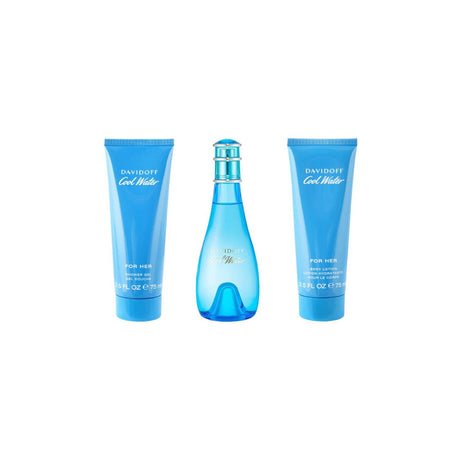 Davidoff Cool Water Women Set Edt 100 Ml + 75 Ml + Sg 75 Ml 3 Pcs. Un aroma fresco y duradero que realza tu esencia. ¡Compra ahora y deslumbra!-1-2-1-1-1