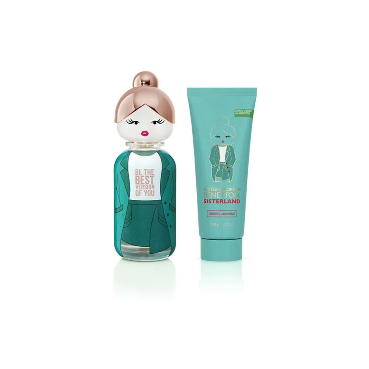 Benetton Sisterland Green Jasmine Edt 80 Ml + Body Lotion 75 Ml Mujer. Perfume fresco y suave con loción hidratante. ¡Descúbrelo ahora y enamórate!-2