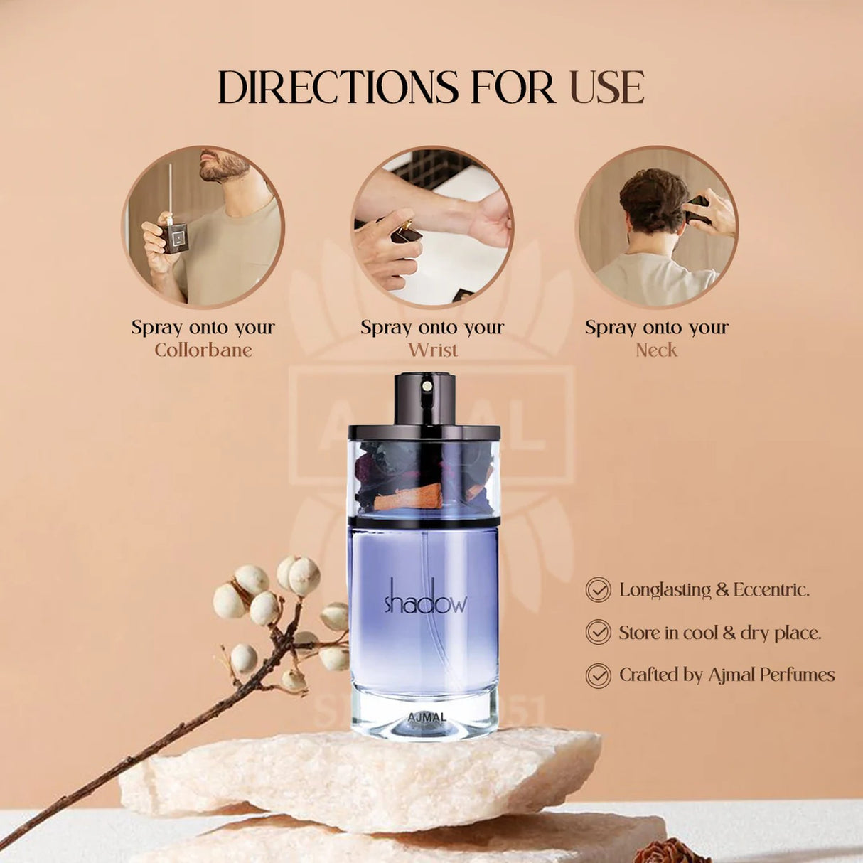 Ajmal Shadow Him Edp 75 Ml Hombre. Fragancia intensa y duradera que realza tu personalidad. ¡Descúbrelo ahora y destaca en cada ocasión!-3