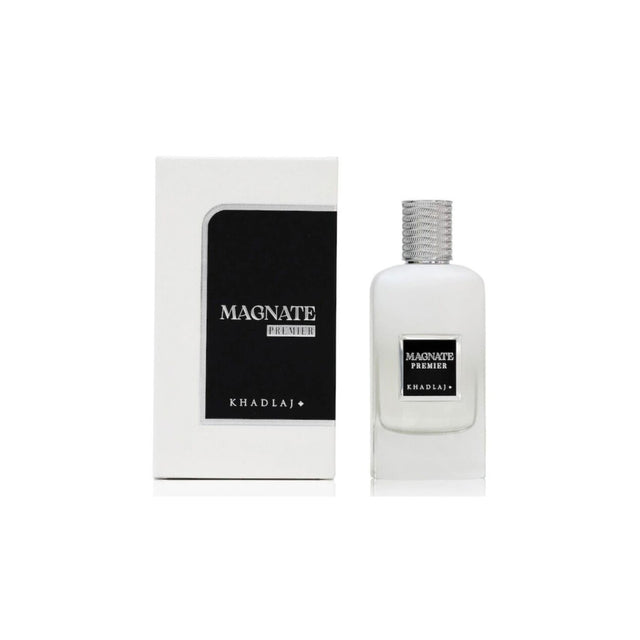 Khadlaj Magnate Premier Edp 100 Ml Unisex, una fragancia única que destaca tu personalidad. ¡Descúbrelo y atrévete a brillar hoy!-1