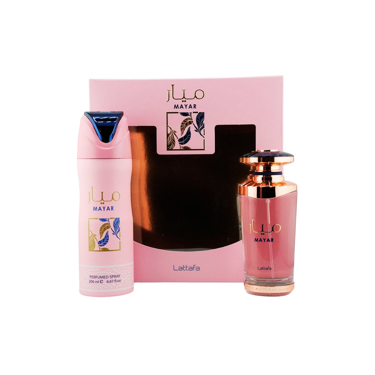 Lattafa Mayar Edp 100 Ml + 200ml Deo Spray Mujer Set. Perfume y desodorante que ofrecen frescura duradera. ¡Descúbrelo ahora y deslumbra!-1