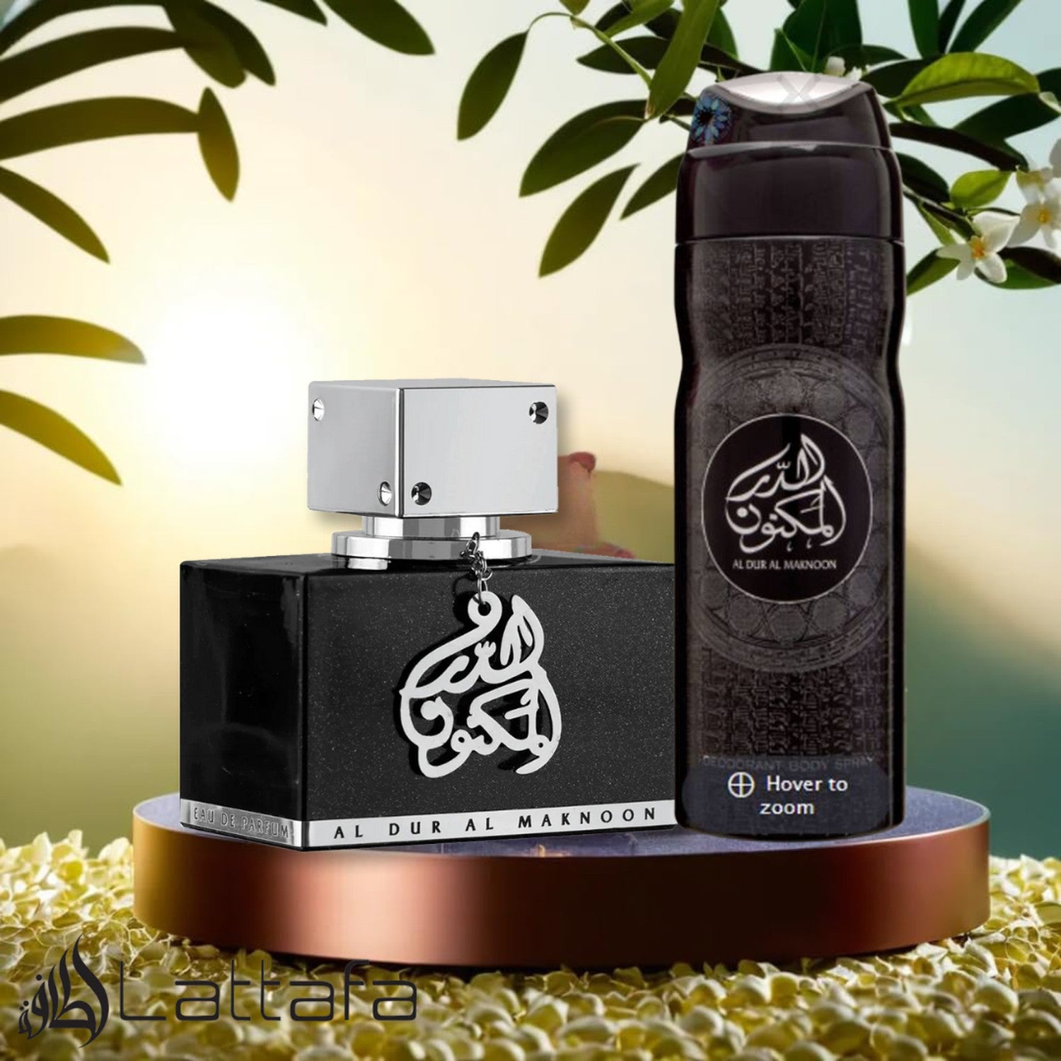 Lattafa Al Dur Al Maknoon Silver Edp Set 100 Ml + Deo Spray 200ML Unisex. Fragancia duradera y fresca para todos. ¡Descúbrelo ahora y destaca tu esencia!-3