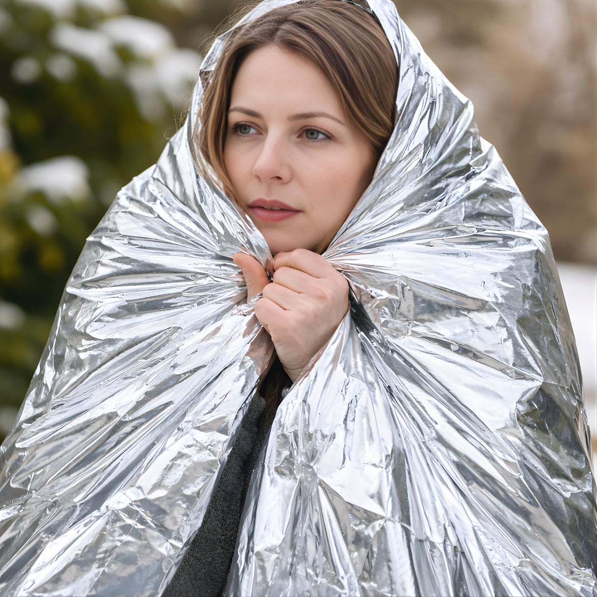 Manta Térmica de Aluminio para Emergencia Reutilizable 130x210cm | Disparo.cl