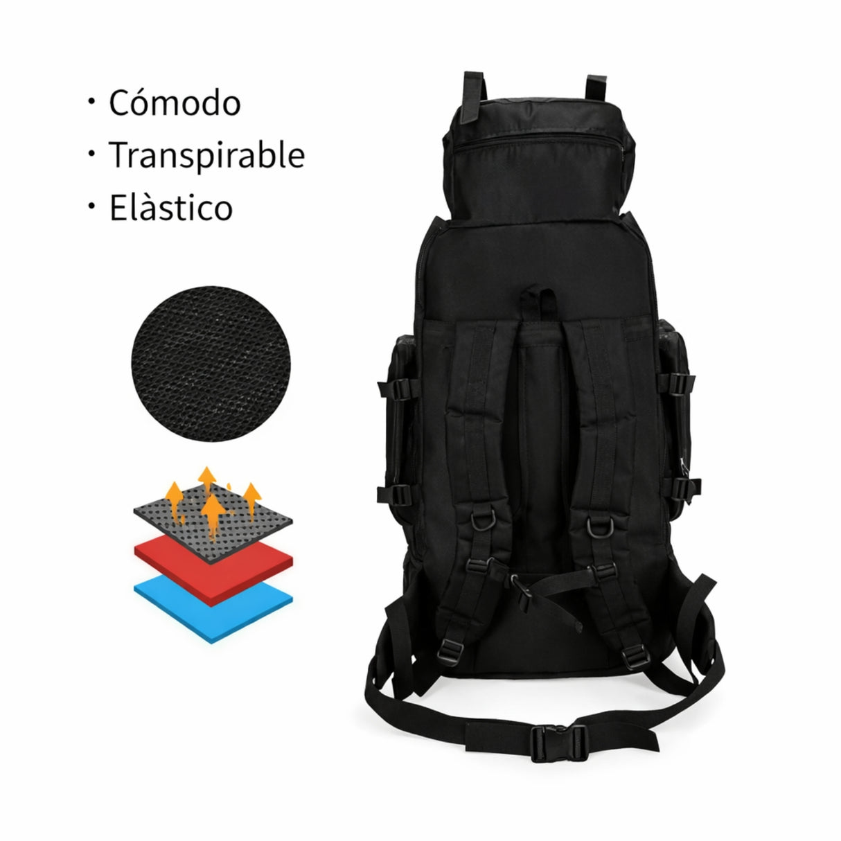 Mochila Trekking Camping 90L Impermeable Outdoor | Disparo.cl